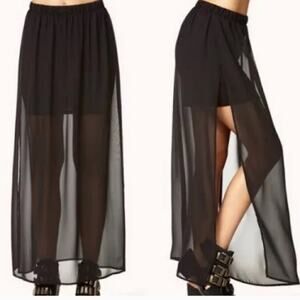 H&M Divided High Waisted Skirt w/ Sheer Detail Size US 4 NEW